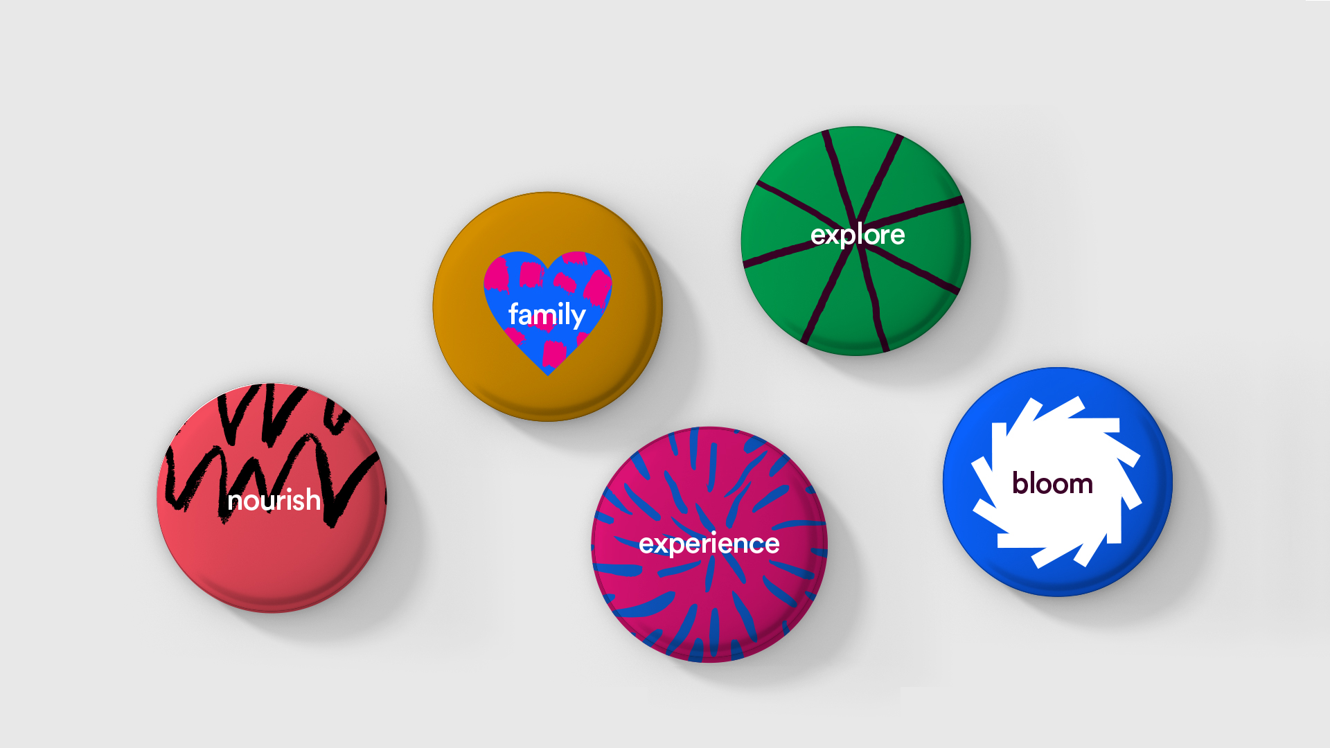 Motivation badges with words